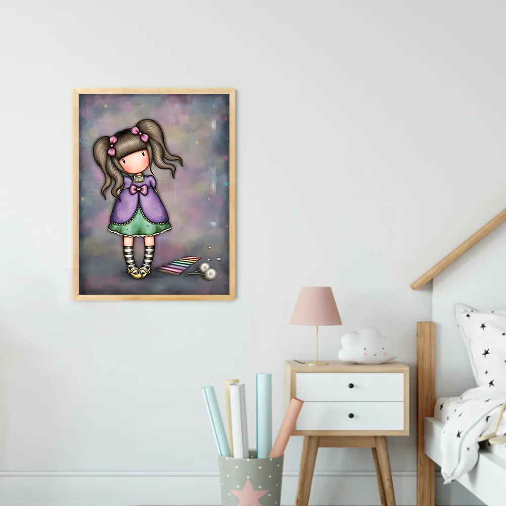 5D DIY Full Round Drill Diamond Painting Grace Doll Home Decoration (GS3058 )