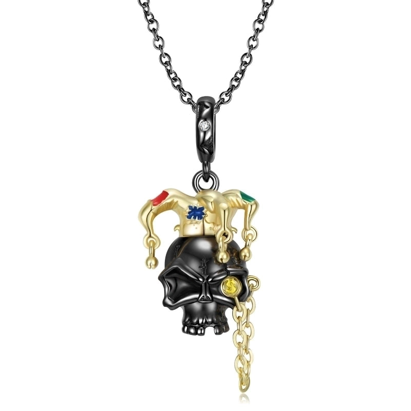 925 Sterling Silver Plating Skull Pendant Necklace