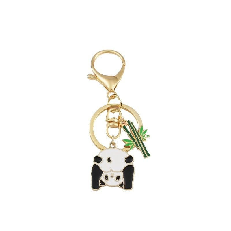 Cartoon Style Panda Zinc Alloy Unisex Keychain
