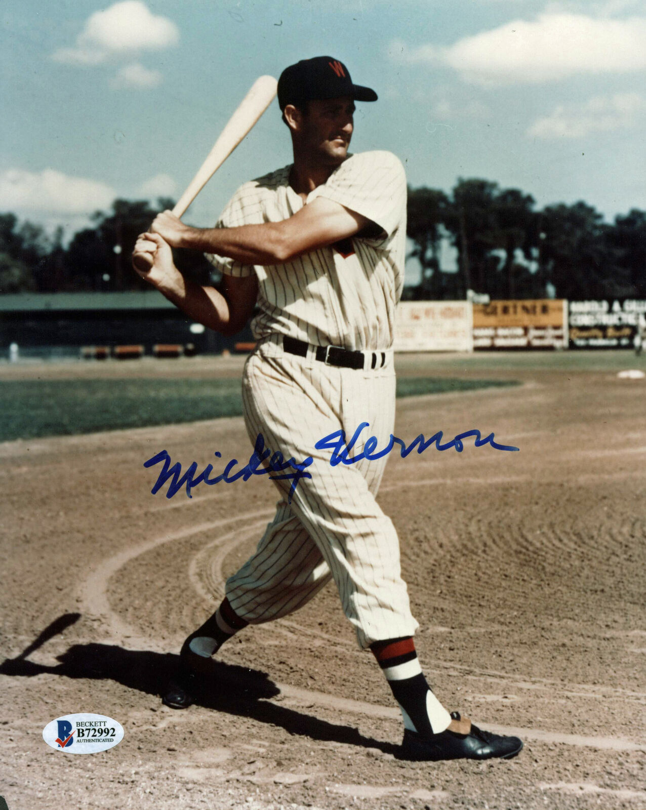 Senators Mickey Vernon Authentic Signed 8X10 Photo Poster painting Autographed BAS #B72992