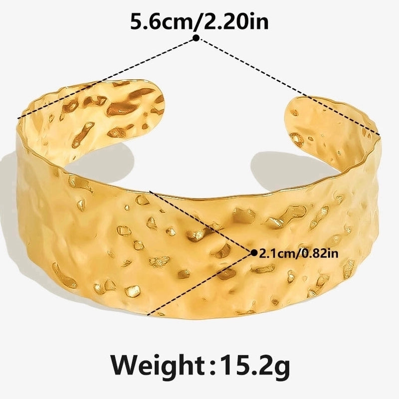 304 Stainless Steel   Bracelet 18K Gold Adjustable Bracelet Light Luxury Design Sense Opening Bracelet In Stock