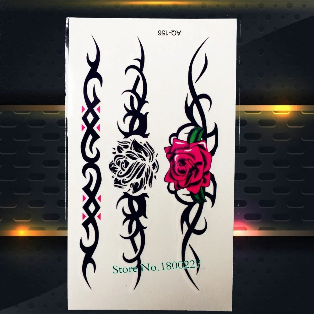 1PC Fashion Crystal Diamond Design Temporary Tattoo Sticker PAQ-003 Children Gifts Waterproof Tattoo Paste Black Navy Blue Tatto