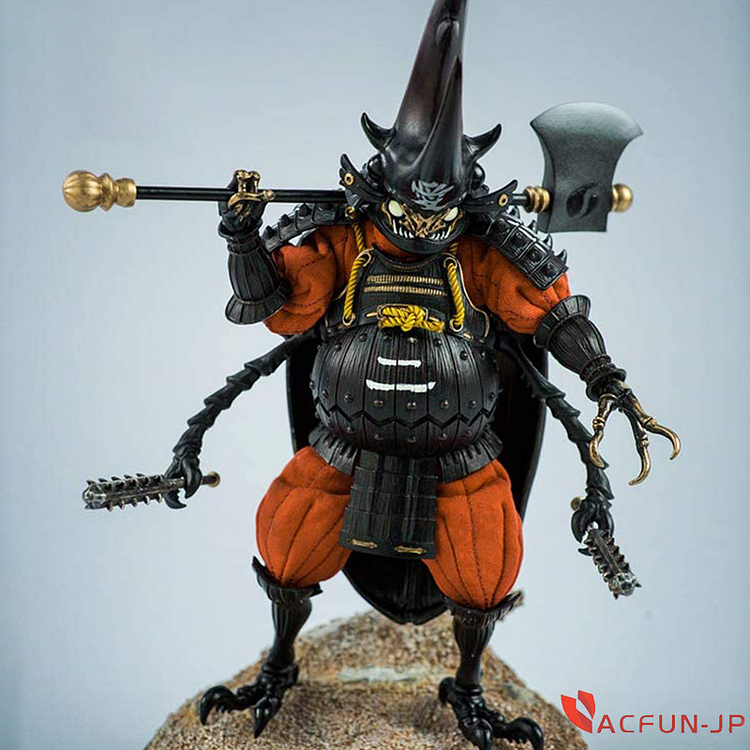 ２セット以上購入で、おまけ１本 CROWTOYS 鬼甲衆シリーズ カブト武士 侍 鬼１/12 可動フィギュア