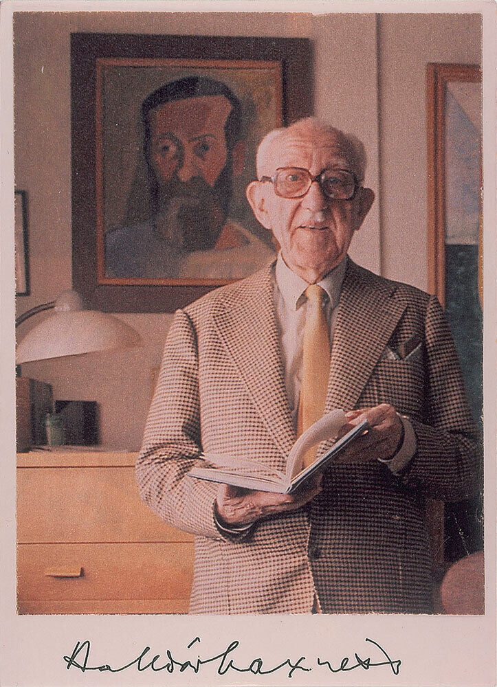 HALLDOR LAXNESS Signed Photo Poster paintinggraph - Author Writer / NOBEL Literature / preprint