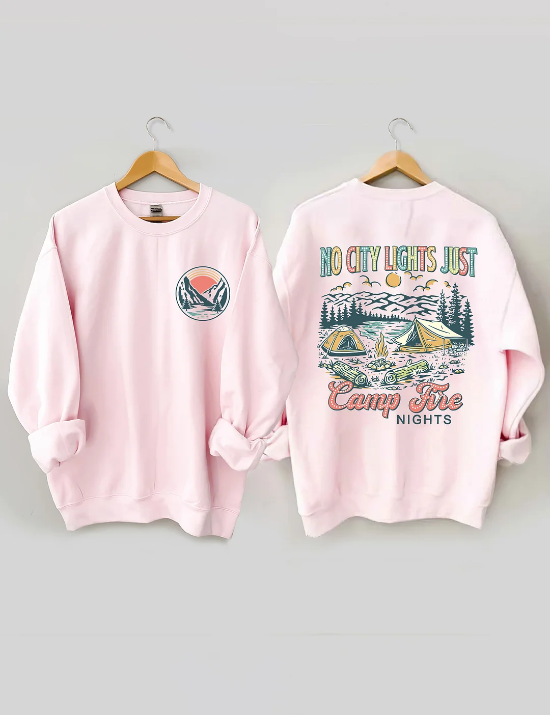 No City Lights Just Camp Fire Nights Sweatshirt