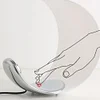 White Half-Moon-Shaped Desk Lamp, Dimmable Metal Desk Lamp