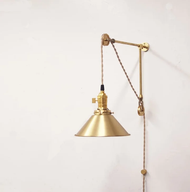 Crack Glass Solid Brass Table Lamp