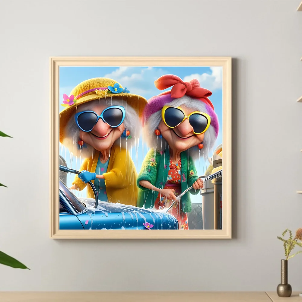 Diamond Painting - Full Round Drill - Grandma(Canvas|40*40cm)