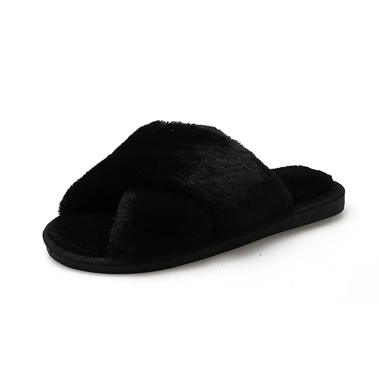 Memory Foam Slippers Women Fluffy Slippers Anti-Skid Fleece House Slipper amazon Stunahome.com