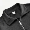 Men's Casual Jacquard Stand Collar Half Zip Wool Sweatshirt by Inlyline