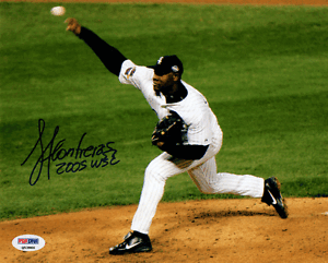 Jose Contreras SIGNED 8x10 Photo Poster painting + 2005 WSC White Sox PSA/DNA AUTOGRAPHED