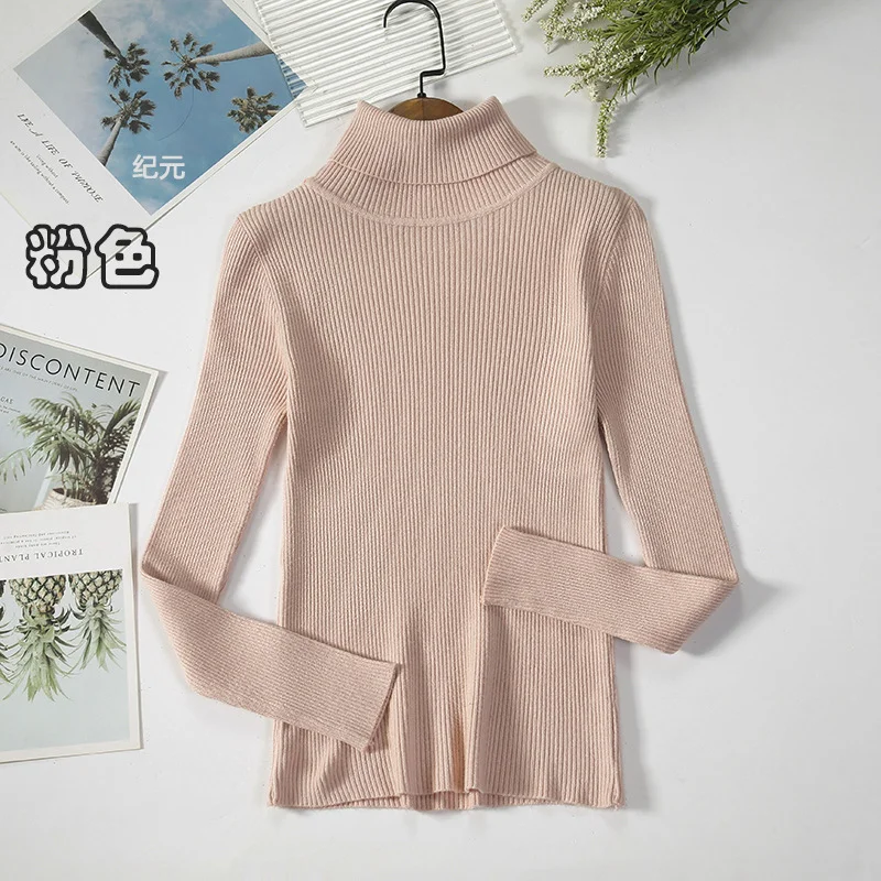 Uveng Uveng Sweater Woman With Bottom Shirt Autumn And Winter New Long Sleeves To Keep Warm Body Solid Color Knitted Shirt