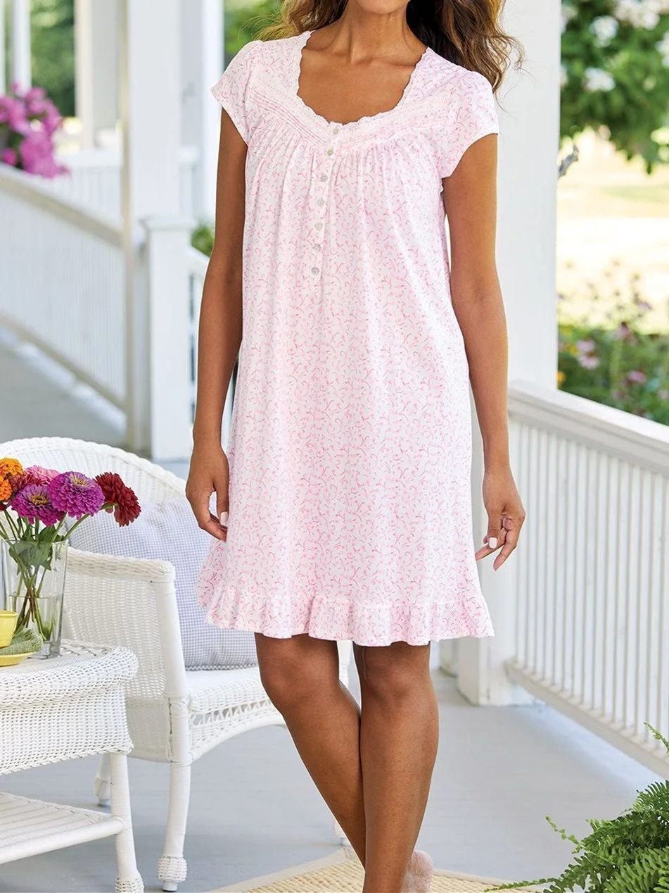 Pure Cotton Short Nightgown