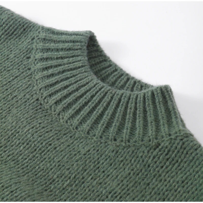 Ootddress Autumn 2025 Knit Sweater Pullover Female Loose Turtleneck Casual Patchwork Oversized Sweater Knitwear High Street Pullover