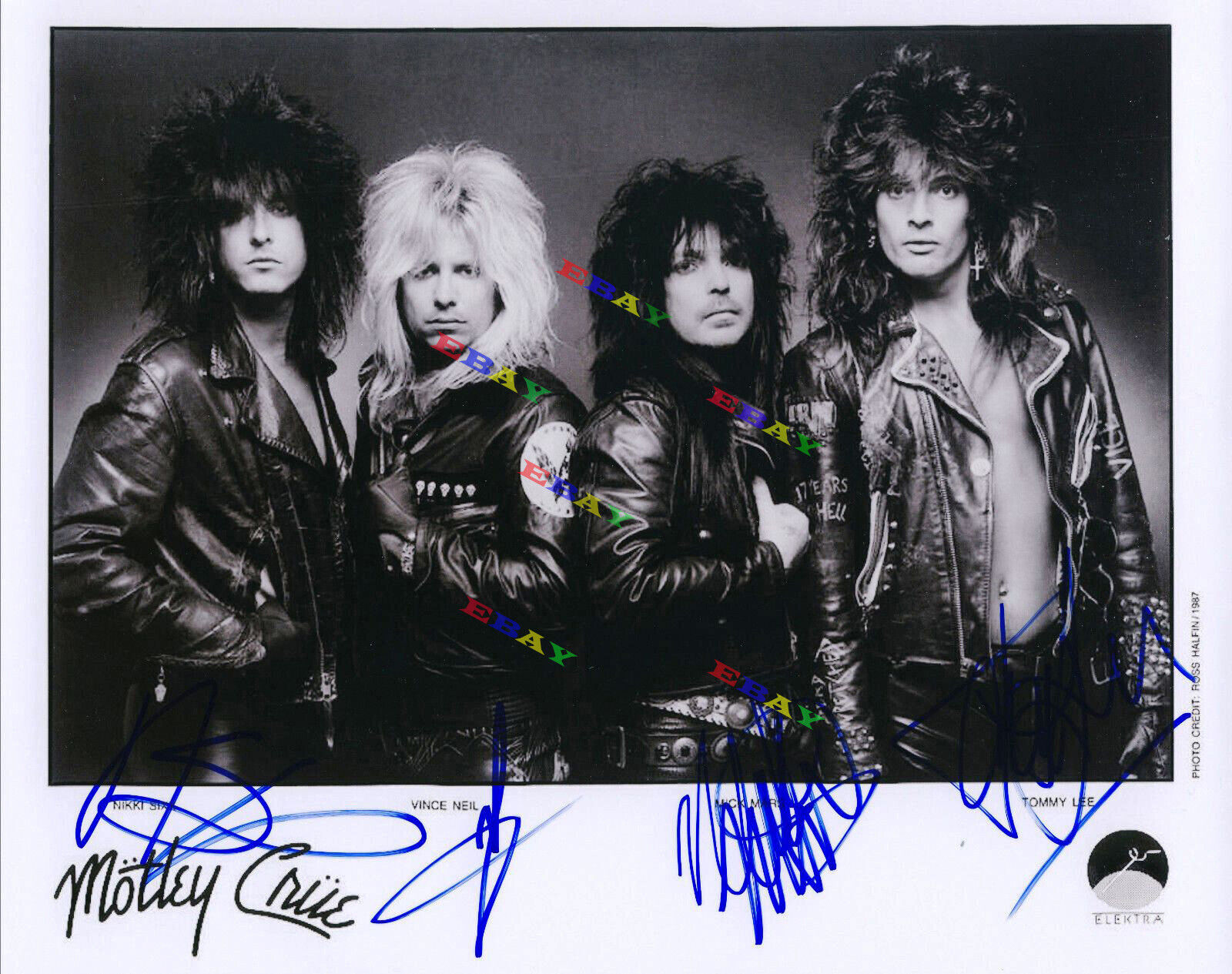 MOTLEY CRUE ENTIRE BAND 8x10 Autographed Signed Photo Poster painting Reprint