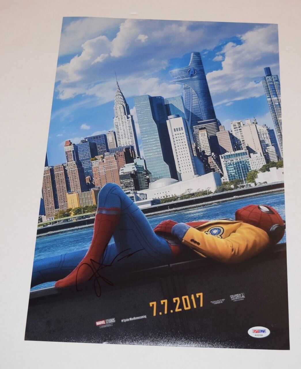 Zendaya Coleman Signed SPIDER-MAN HOMECOMING 12x18 Movie Poster PSA/DNA COA