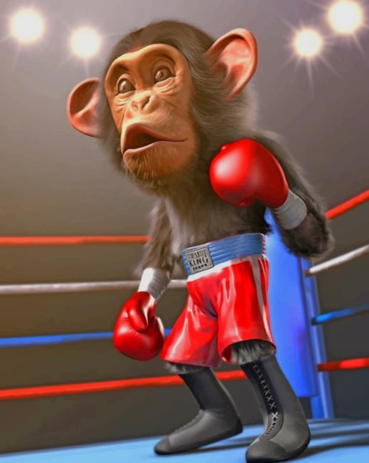 

Monkey Boxer – Paint By Numbers - 40*50CM, 501 Original