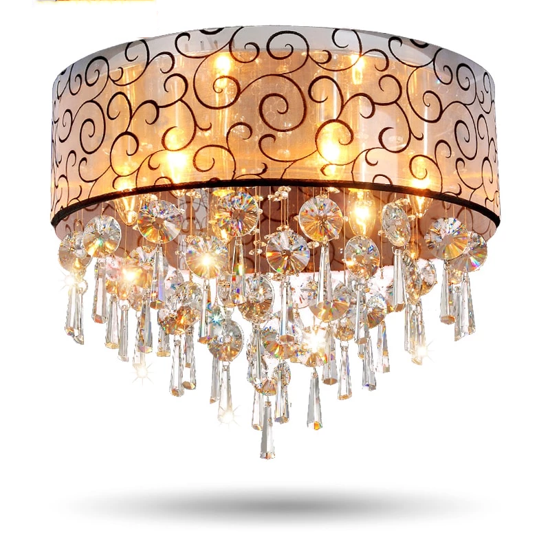 Modern Crystal Pendant Lights For Living Room Luminarias Para Sala Plafon Led Crystal Pendant Lamp Fixtures For Bedroom