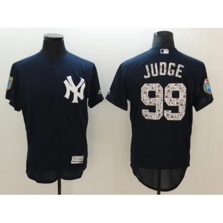 Men's New York Yankees #99 Aaron Judge Navy 2018 Spring Training Flexbase Stitched MLB Jersey