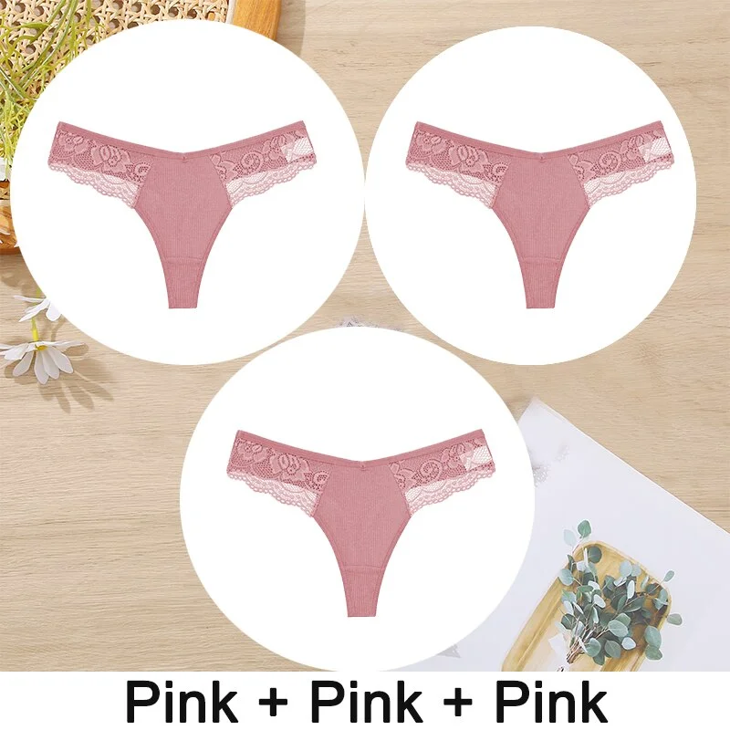 Billionm Cotton Panties for Women Sexy Lace Underwear G-String Underpants Female Perspective Hollow out Soft Intimate Lingerie