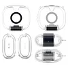 for  Powerbeats Accessories TPU Earphone Case with Safety Lock and Carabiner TPU Shockproof Cover Anti Drop Clear Cover Case Earbuds Accessories
