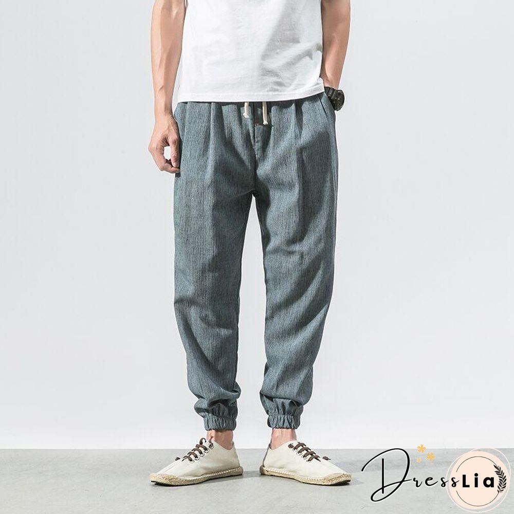 Men Casual Harem Pants Jogger Fitness Trousers