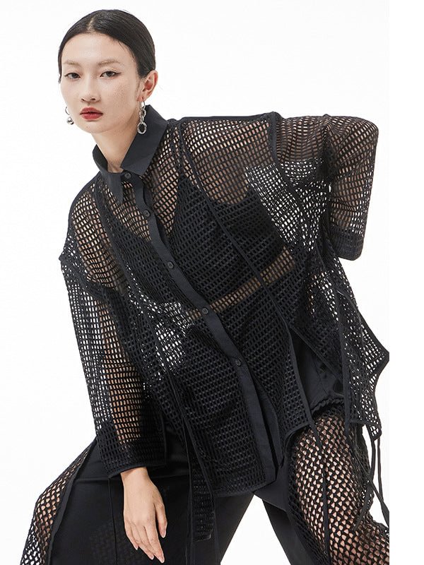 Fashion Hollow Split-Front Sun Protection Outerwear