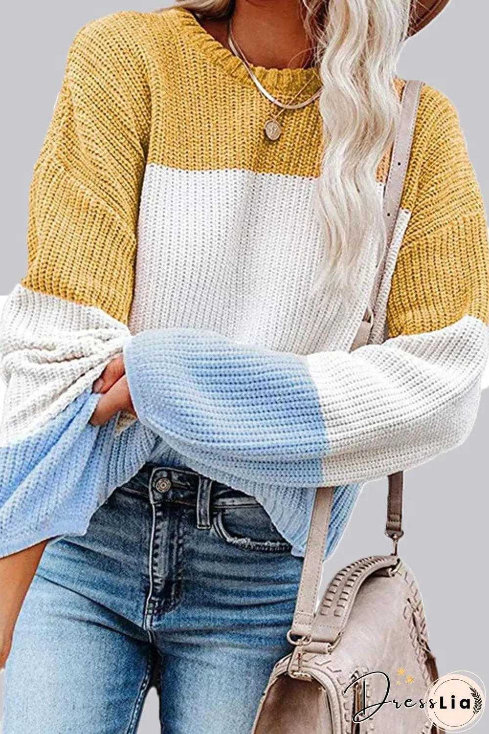 Fashion Solid Split Joint O Neck Tops(4 Colors)