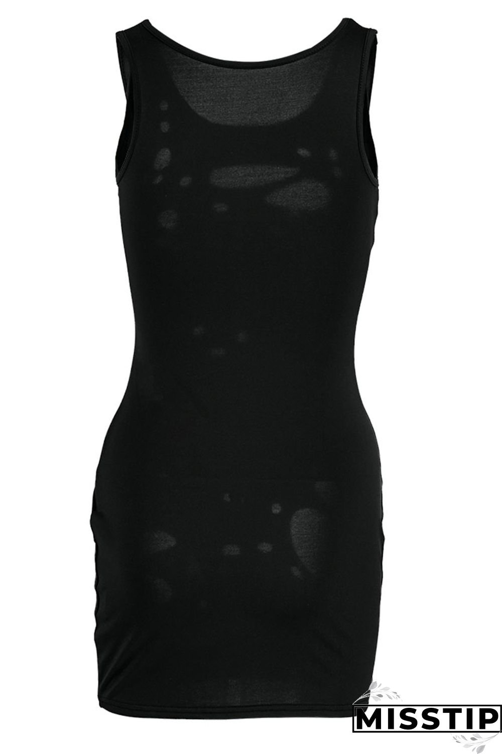 Pink Sexy Fashion Ripped Sleeveless Vest Dress