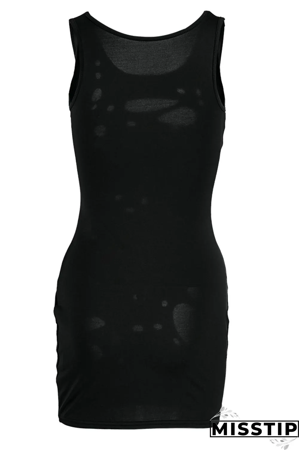 Pink Sexy Fashion Ripped Sleeveless Vest Dress