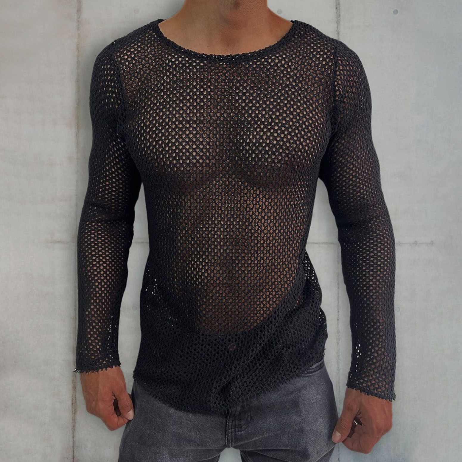 Men's Light Mesh Knit All Season T-Shirt Lixishop 