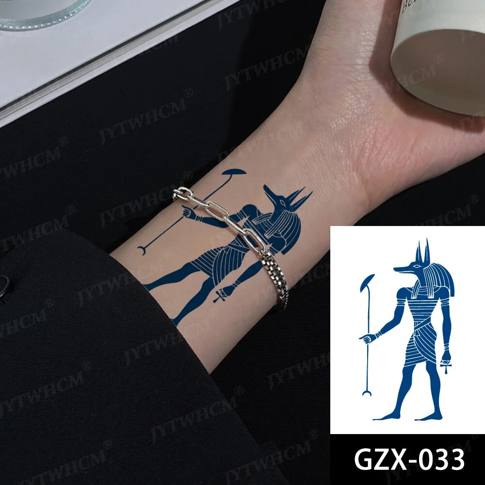 Sdrawing Stickers Semi-permanent Plant Lasting Tattoo Blue Henna Lace Flower Arm Non-reflective Herbal Juice Tattoo Waterproof