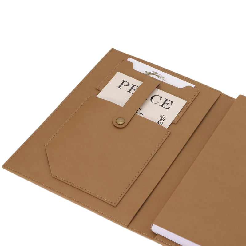 1 Piece Solid Color Learning Back To School Pu Leather Business Notebook