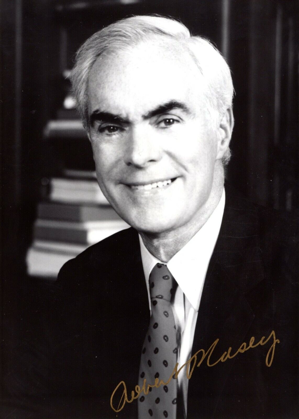 Robert Bob Casey Sr Governor Senator Pennsylvania Hand Signed Auto 5x7 Photo Poster painting