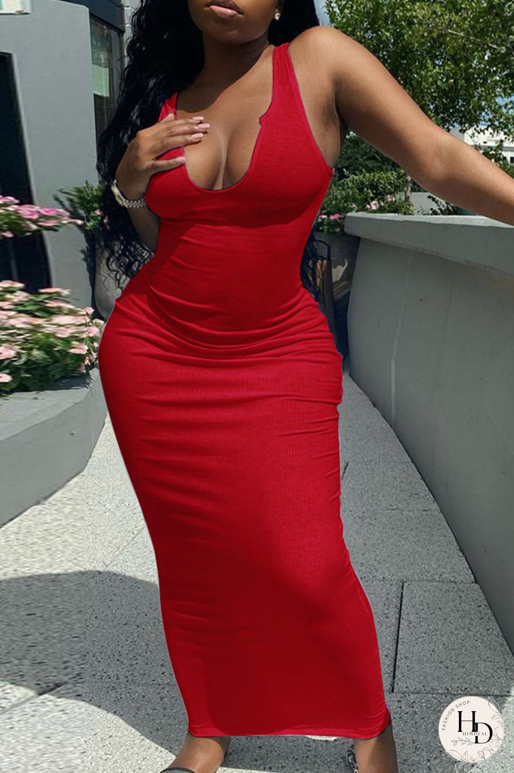 Light Purple Casual Daily Solid Split Joint V Neck A Line Dresses