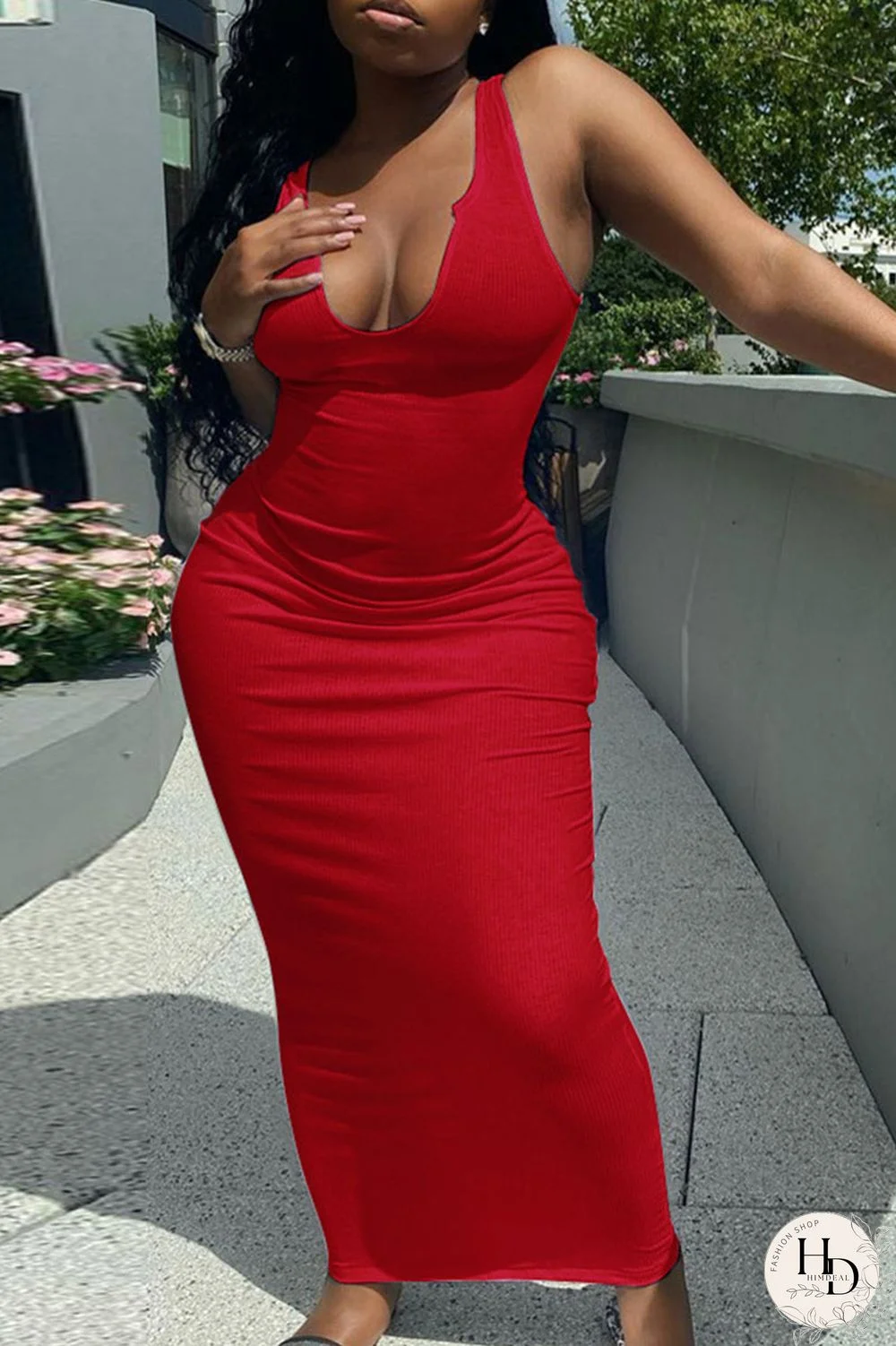 Light Purple Casual Daily Solid Split Joint V Neck A Line Dresses