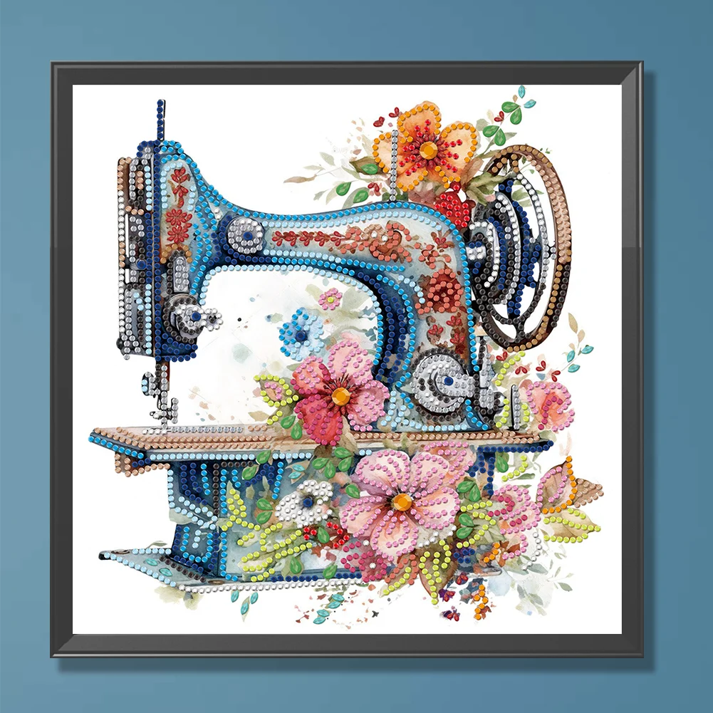Diamond Painting - Partial Special Shaped Drill - Sewing Machine(Canvas|30*30cm)