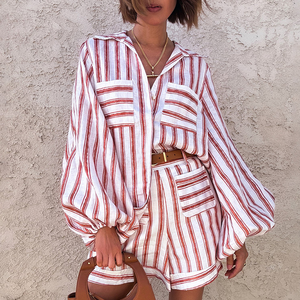 Holiday Red Striped Two-piece Set