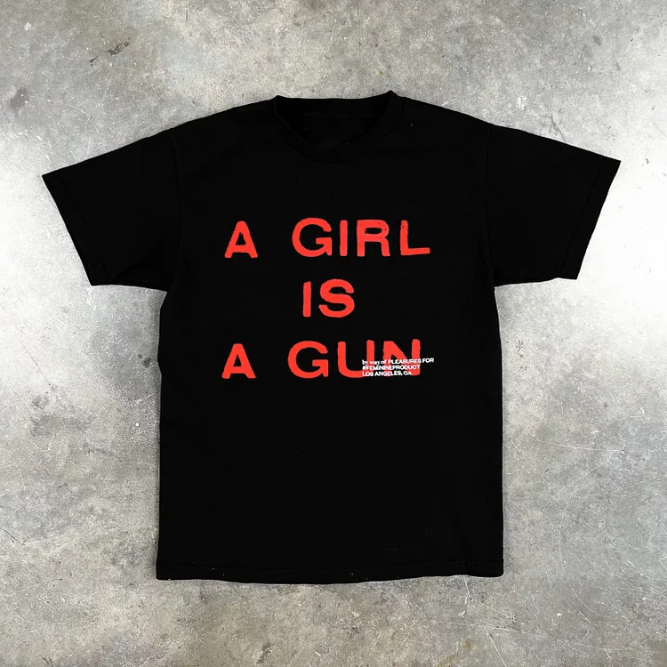 Sopula Pleasures A Girl Is A Gun Black Red T-Shirt