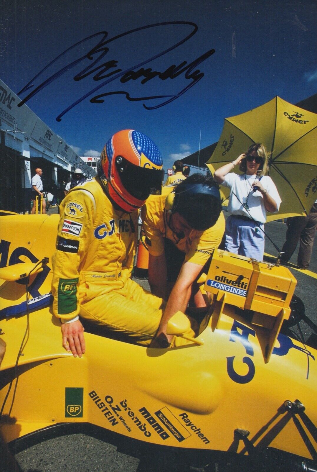 Martin Donnelly Hand Signed 12x8 Photo Poster painting F1 Autograph Camel Team Lotus 6