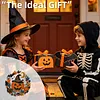 Pumpkin Witch Hat 2D Flat DIY Diamond Painting Pendant for Wall Decor 24cm