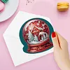 6Pcs Weihnachten Schneekugel - 5d DIY Handwerk Gru&szlig;karte