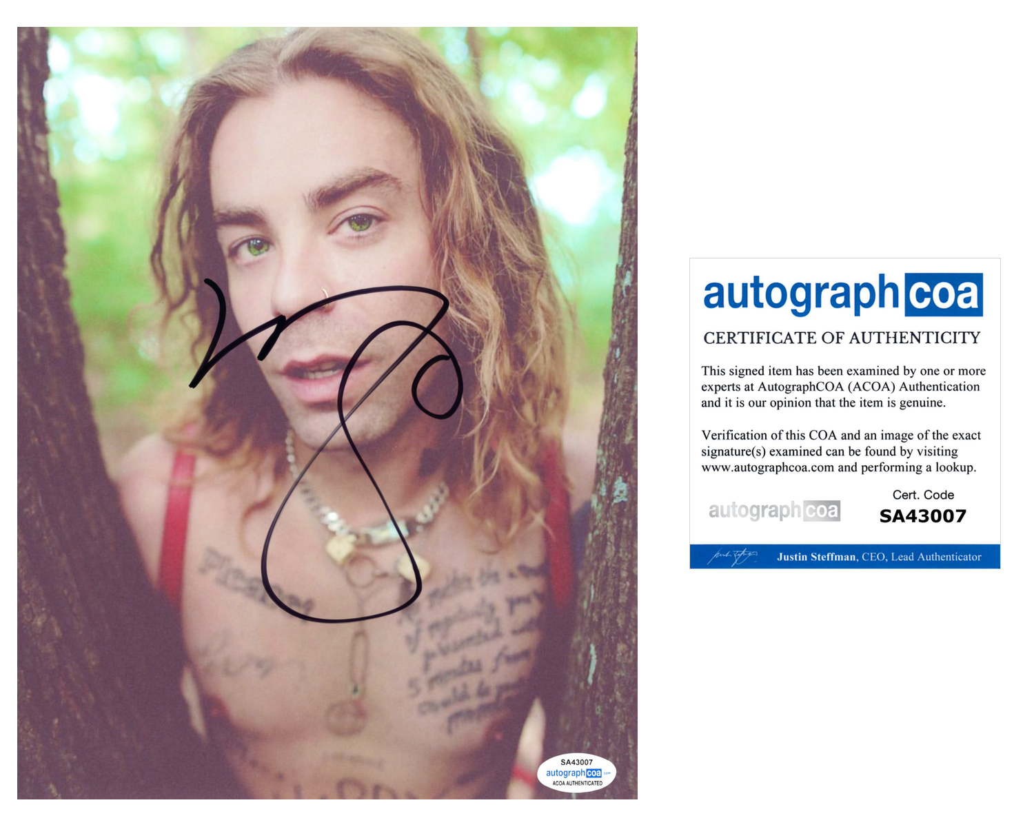 Mod Sun Signed Autographed 8x10 Photo Poster painting ACOA COA