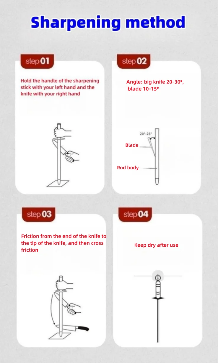 Kitchen multi-function knife sharpening stick