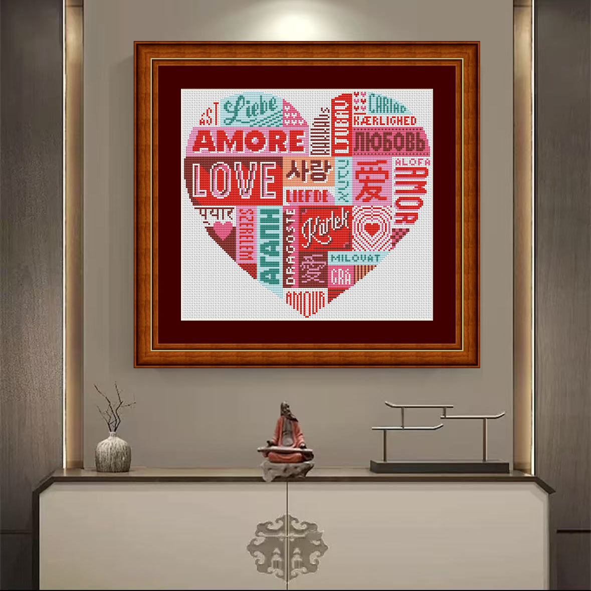 1set DIY Printed Cross Stitch Kit 【CC2824- The Language of Love】printed (stamped) cross-stitch Painting Fairy Cross Stitch