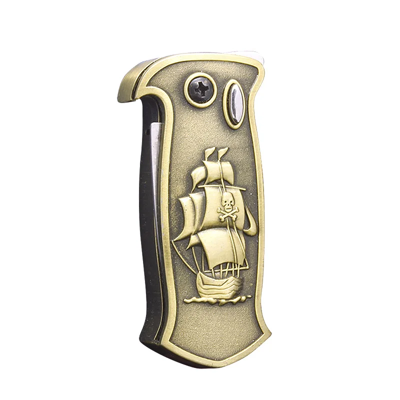 Knife-equipped windproof refillable lighter