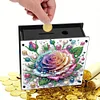 (US Local)Rose DIY Money Storage Box Diamond Painting Art Piggy Bank for Beginners