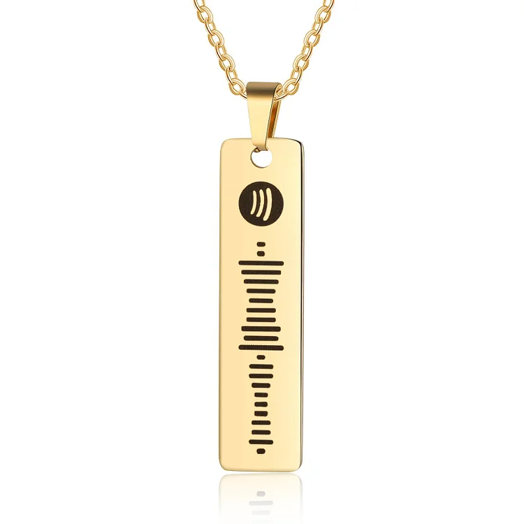 Custom Spotify Code Necklace Music Bar necklace