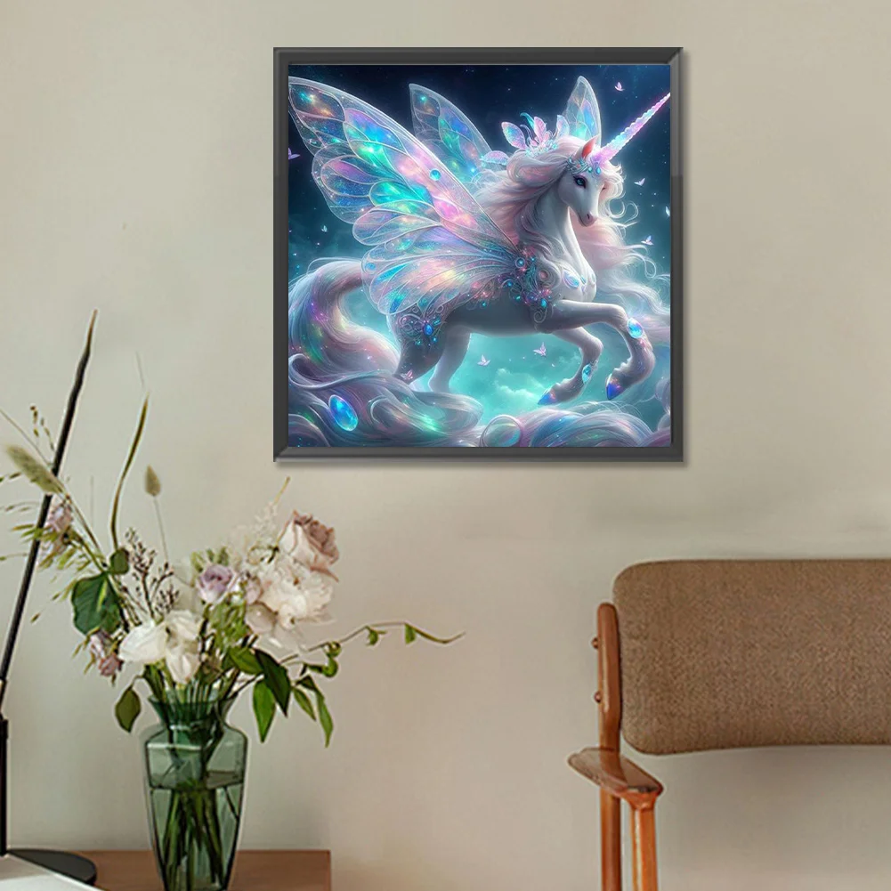 Diamond Painting - Full Round Drill - Dream Unicorn(Canvas|30*30cm)