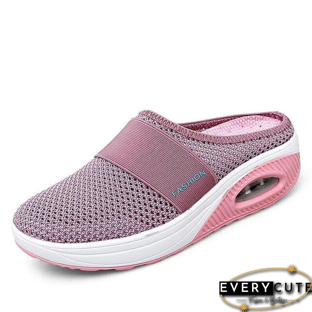 Women Sandals Fashion Wedges Platform Shoes Female Slides Slippers Breathable Mesh Lightweight Ladies Footwear